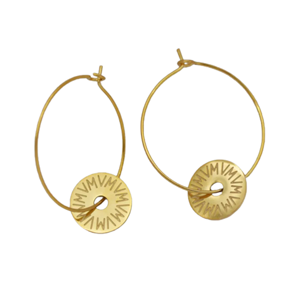 Zarte Ohrringe "Lily" in Gold mit Amulett