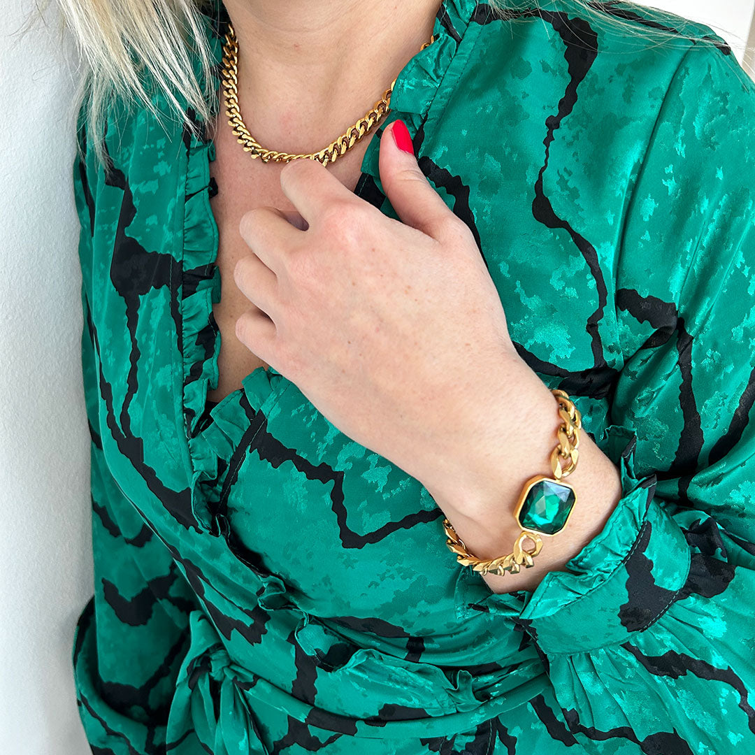Chunky Panzerkette "Tavi" in Gold