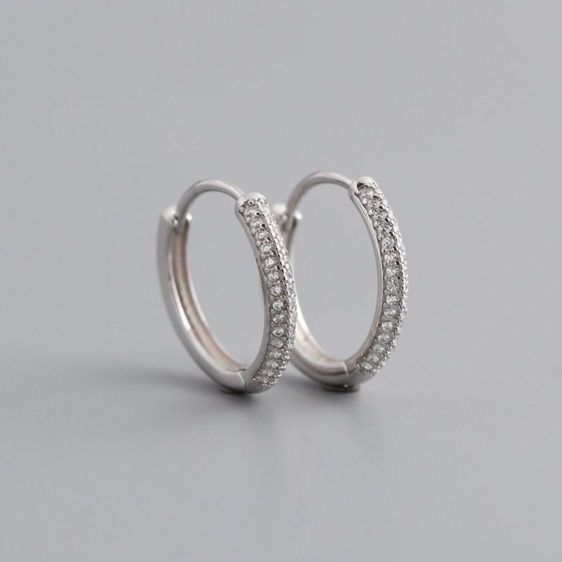 Hoop earrings "Joe" 18k gold plating with real pearls