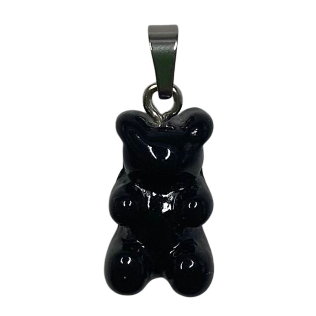 Happy Bärchen Anhänger "black dream" in schwarz mit silber Anhänger