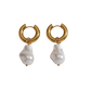 Creolen "Big Pearls" 18k-Vergoldung mit echten Perlen