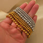 Silbernes Armband "Beverly" mit silbernen Perlen aus reinem Edelstahl (in S, M, L)