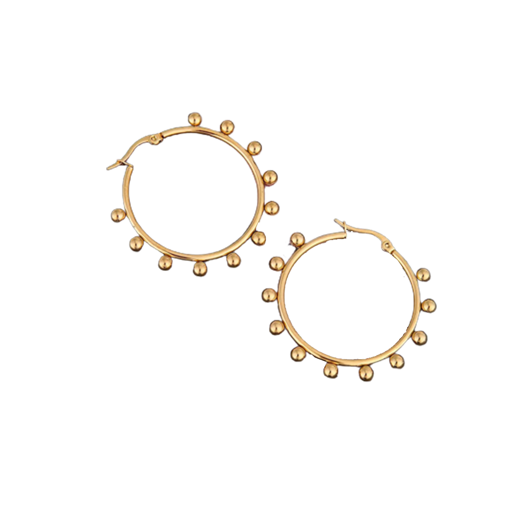 Eye-catching hoop earrings "Villads" in gold