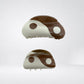 Large hair clip "Ying Yang" made of acrylic in brown and cream