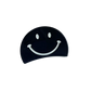 Kleine Haarklammer "Blacky" mit Smiley in Schwarz