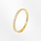 Schmaler Ring "Shine" in Gold mit Zirkonia, 18K-Vergoldung