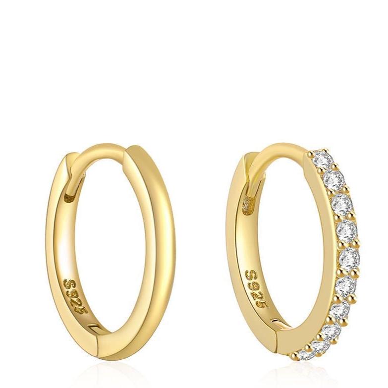 Creolen "Amelie" aus echtem Sterling Silber mit 18k-Vergoldung