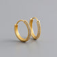 Hoop earrings "Joe" 18k gold plating with real pearls