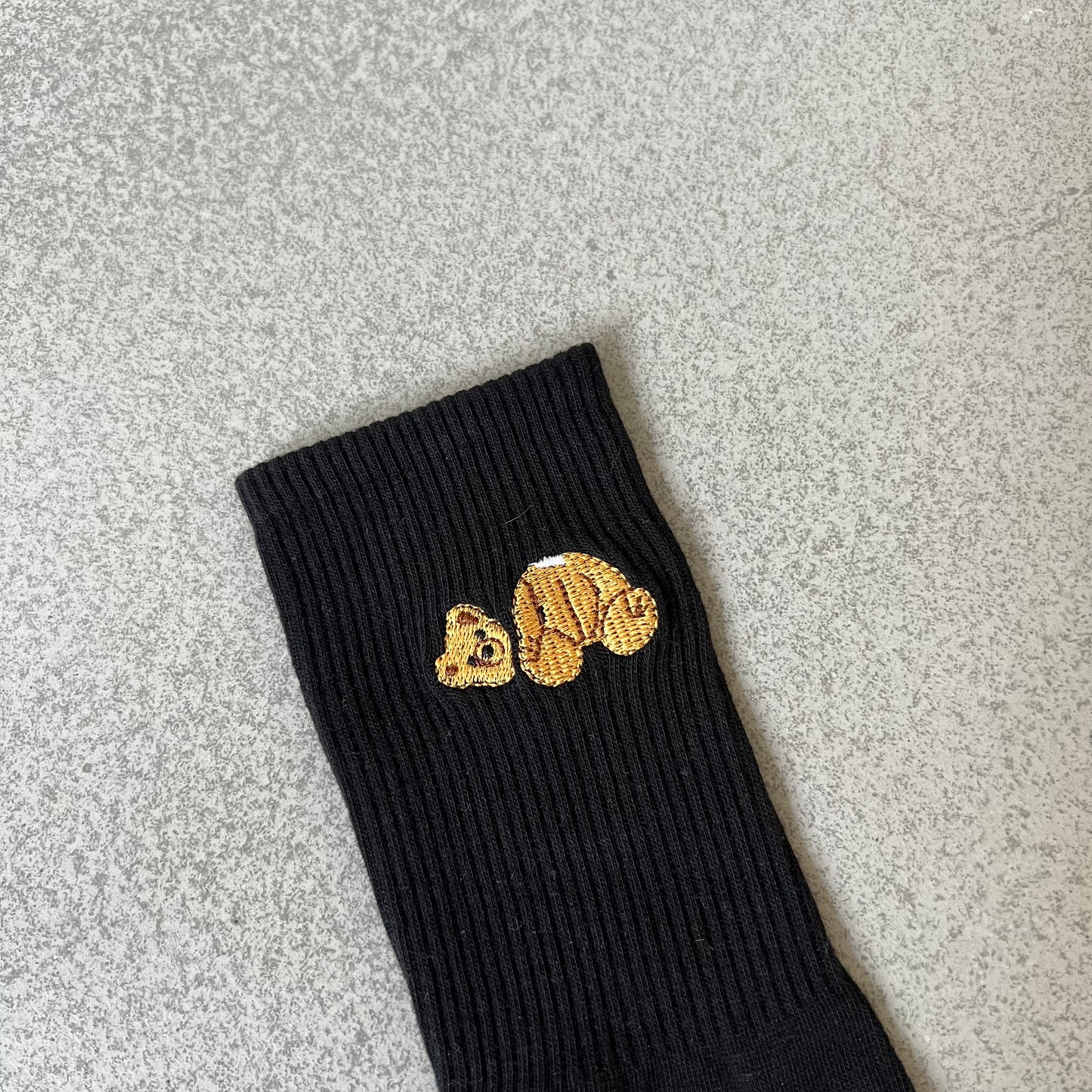 Short socks "Nick" in black with a white smiley