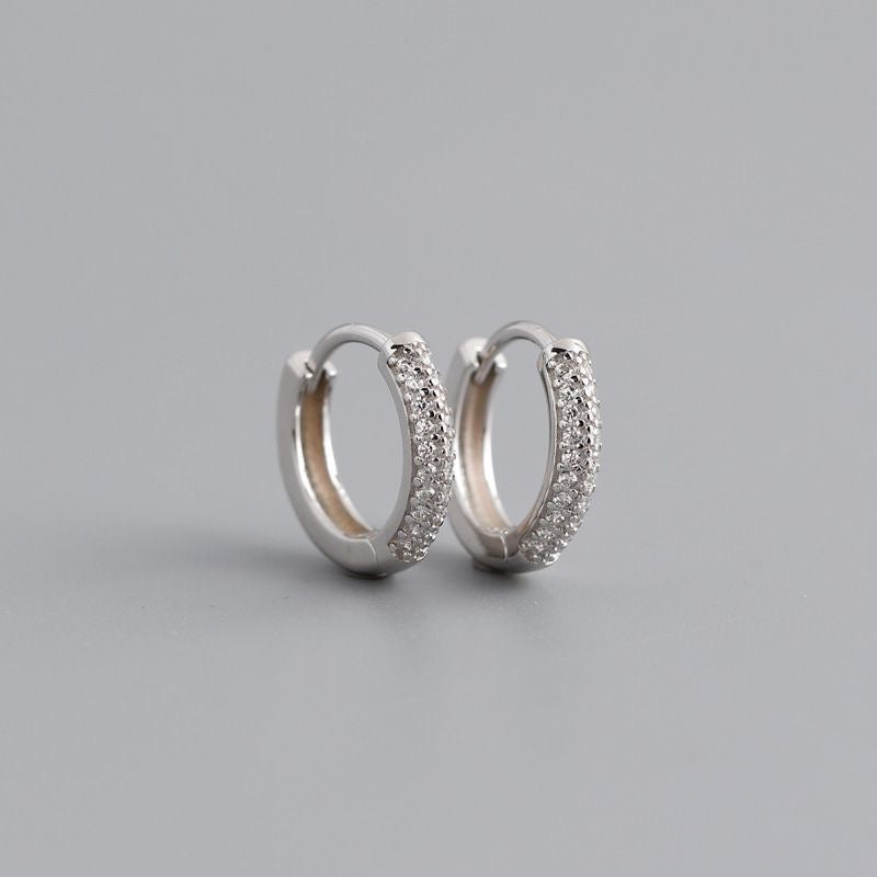 Hoop earrings "Joe" 18k gold plating with real pearls