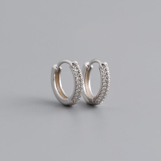 Hoop earrings "Joe" 18k gold plating with real pearls