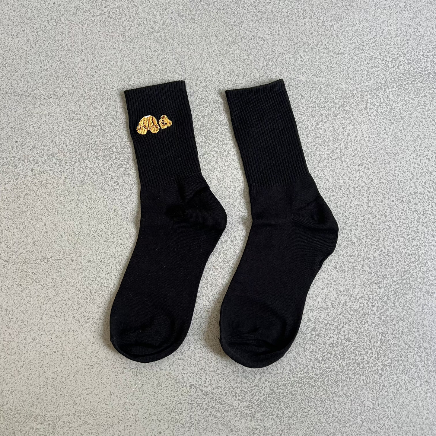 Short socks "Nick" in black with a white smiley