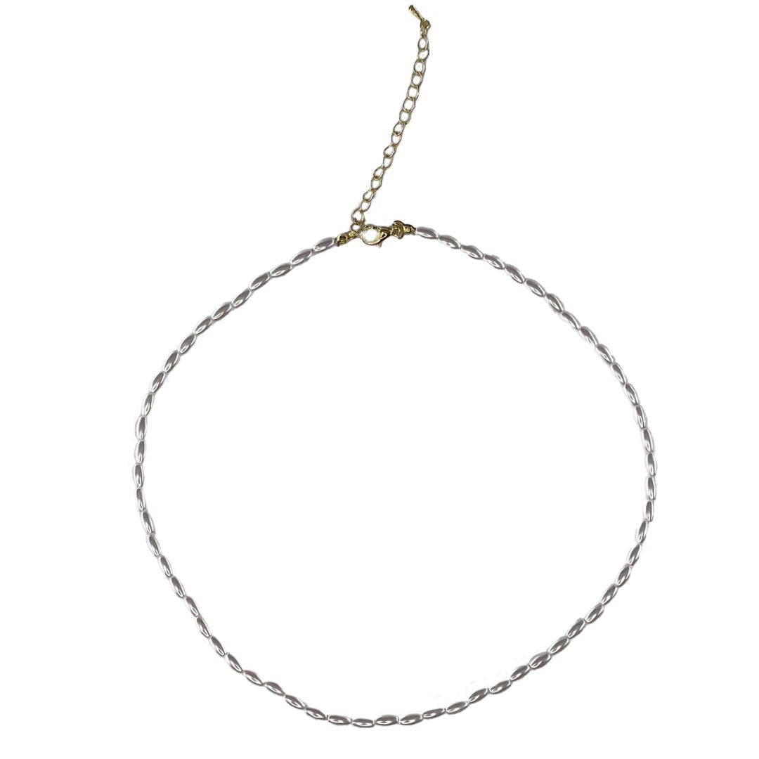 Delicate pearl necklace "Björn" for a layering look