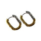 Gold-plated hoop earrings "Denice" in gold and silver