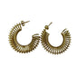 Extraordinary hoop earrings "Kleo" with 18k gold plating