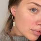 Hoop earrings "Mattilda" 18k gold plating with real pearls oil