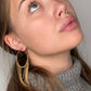 Mega hoop earrings "Power" 18k gold plating with pearls and chain elements