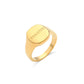 Signet ring "Breathe" in gold
