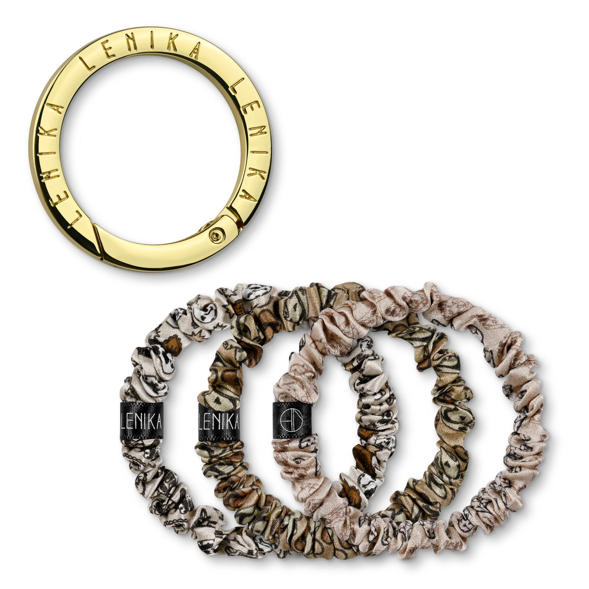 SET OF 1 EDITION (3 SCRUNCHIES) & 1 CLIP "GOLD"