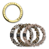 SET OF 1 EDITION (3 SCRUNCHIES) & 1 CLIP "GOLD"