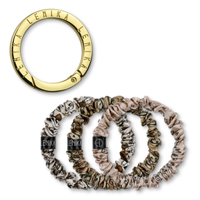 SET OF 1 EDITION (3 SCRUNCHIES) & 1 CLIP "GOLD"