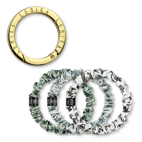 SET OF 1 EDITION (3 SCRUNCHIES) & 1 CLIP "GOLD"