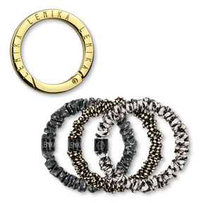 SET OF 1 EDITION (3 SCRUNCHIES) & 1 CLIP "GOLD"