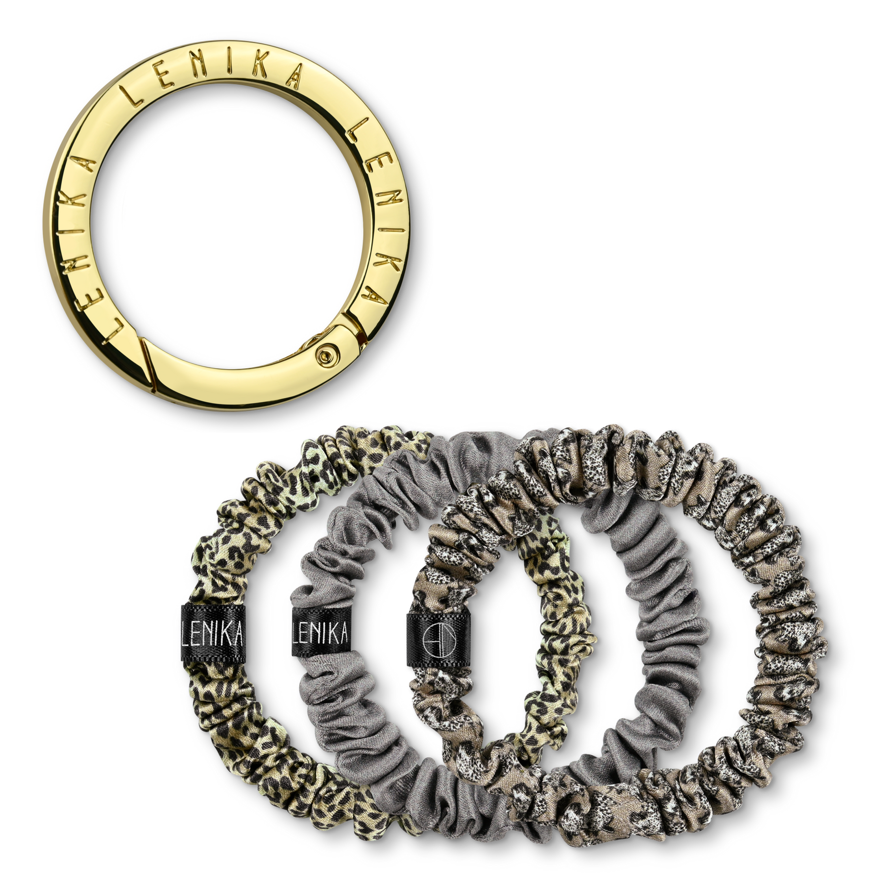 SET OF 1 EDITION (3 SCRUNCHIES) & 1 CLIP "GOLD"