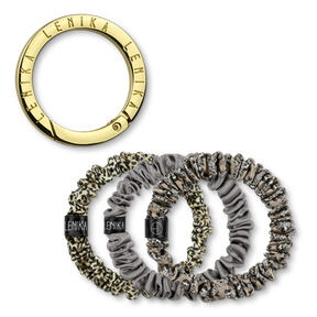 SET OF 1 EDITION (3 SCRUNCHIES) & 1 CLIP "GOLD"