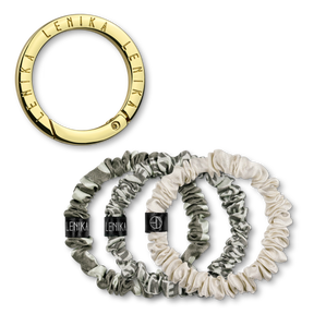 SET OF 1 EDITION (3 SCRUNCHIES) & 1 CLIP "GOLD"