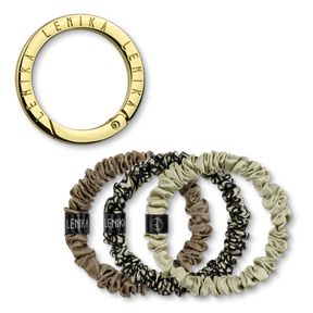 SET OF 1 EDITION (3 SCRUNCHIES) & 1 CLIP "GOLD"