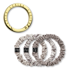 SET OF 1 EDITION (3 SCRUNCHIES) & 1 CLIP "GOLD"