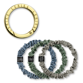 SET OF 1 EDITION (3 SCRUNCHIES) & 1 CLIP "GOLD"