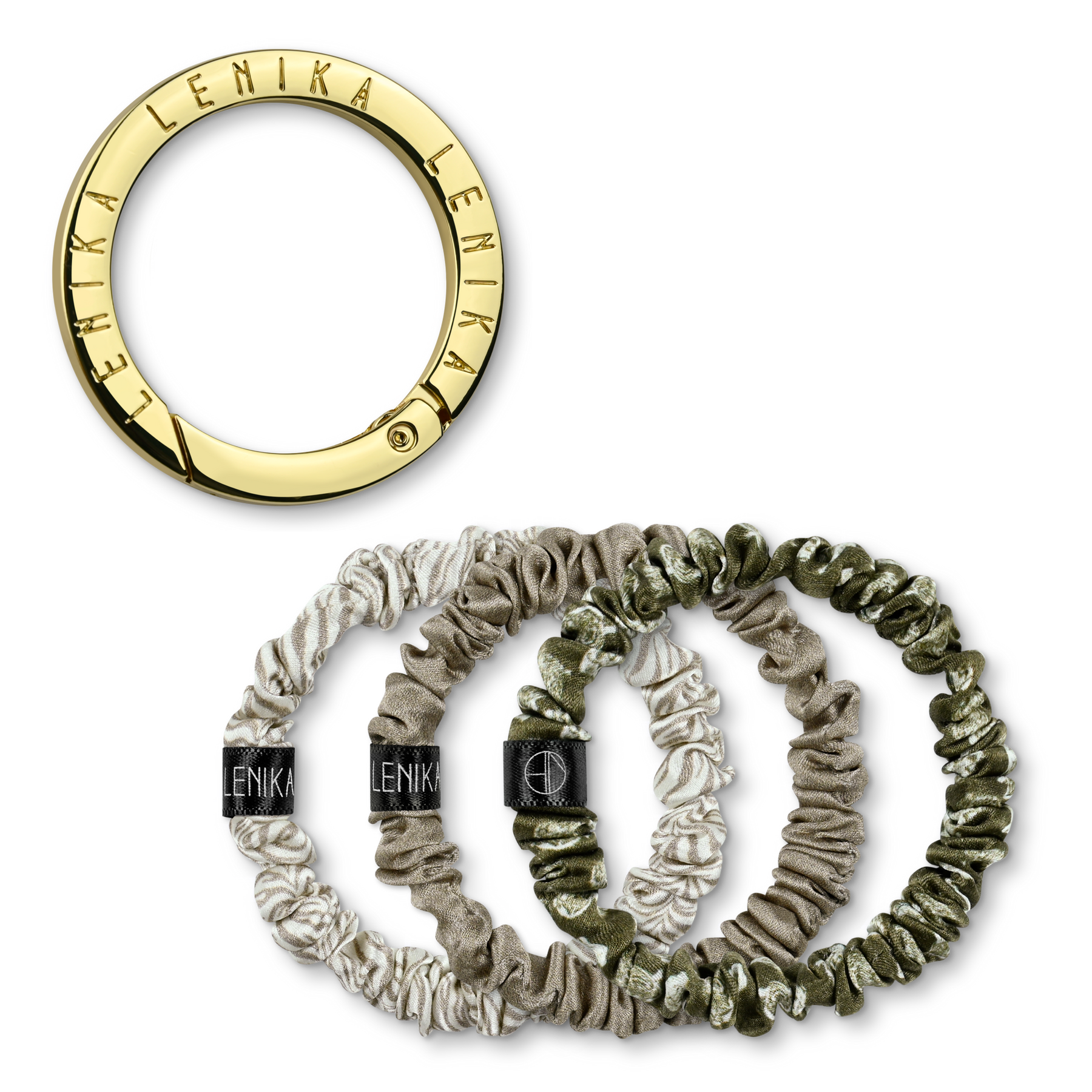 SET OF 1 EDITION (3 SCRUNCHIES) & 1 CLIP "GOLD"