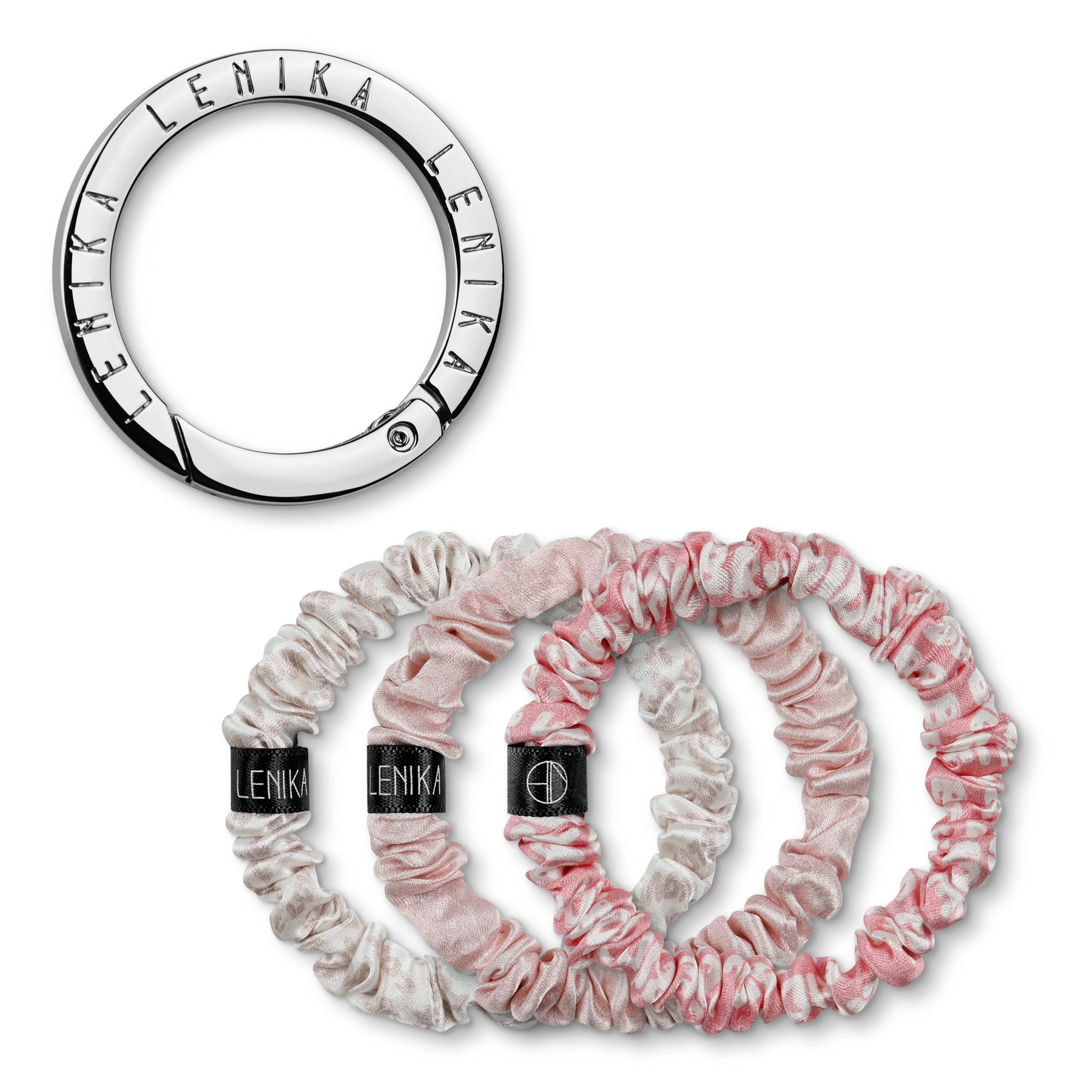 SET OF 1 EDITION (3 SCRUNCHIES) & 1 CLIP "SILBER"