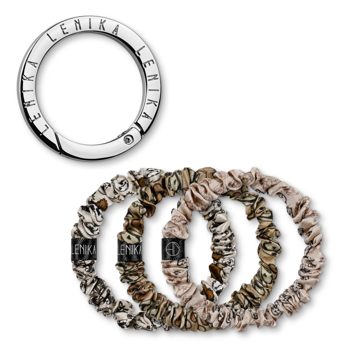 SET OF 1 EDITION (3 SCRUNCHIES) & 1 CLIP "SILBER"