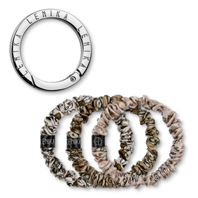 SET OF 1 EDITION (3 SCRUNCHIES) & 1 CLIP "SILBER"