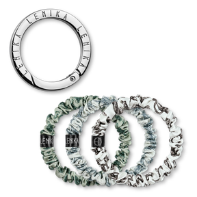 SET OF 1 EDITION (3 SCRUNCHIES) & 1 CLIP "SILBER"