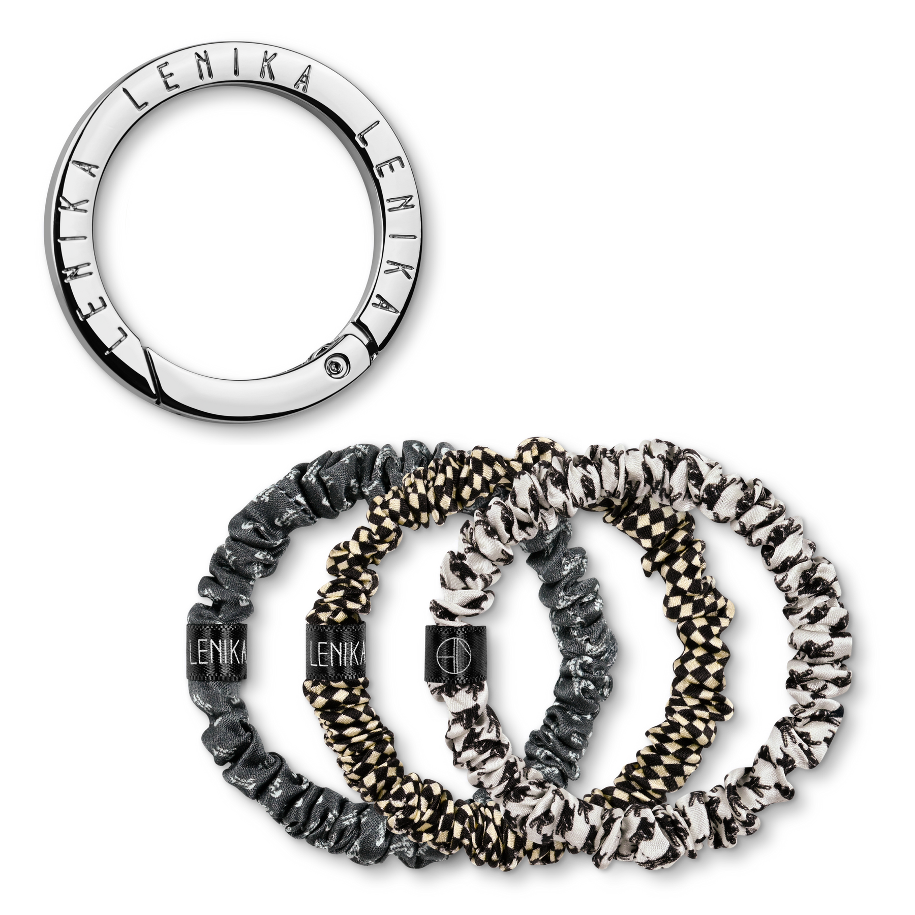 SET OF 1 EDITION (3 SCRUNCHIES) & 1 CLIP "SILBER"