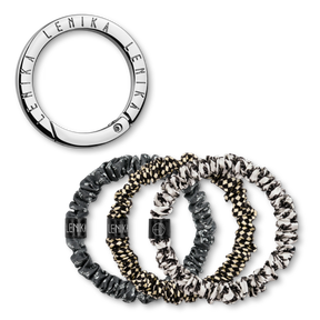 SET OF 1 EDITION (3 SCRUNCHIES) & 1 CLIP "SILBER"