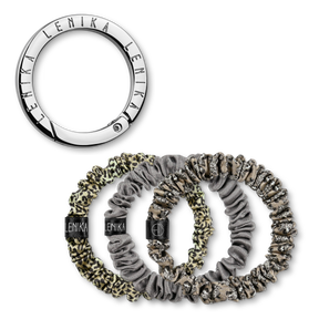 SET OF 1 EDITION (3 SCRUNCHIES) & 1 CLIP "SILBER"