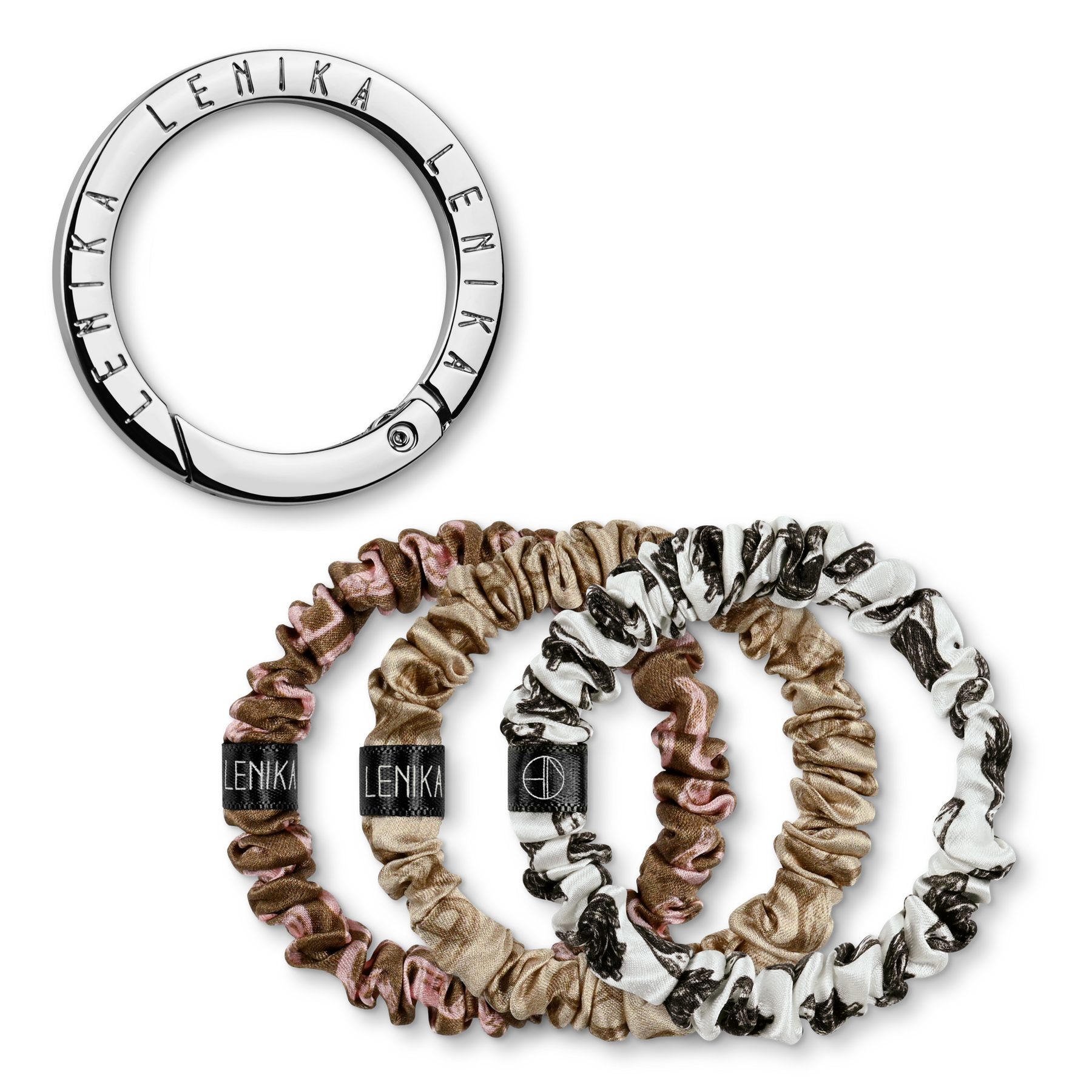 SET OF 1 EDITION (3 SCRUNCHIES) & 1 CLIP "SILBER"