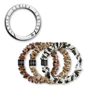 SET OF 1 EDITION (3 SCRUNCHIES) & 1 CLIP "SILBER"