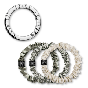 SET OF 1 EDITION (3 SCRUNCHIES) & 1 CLIP "SILBER"