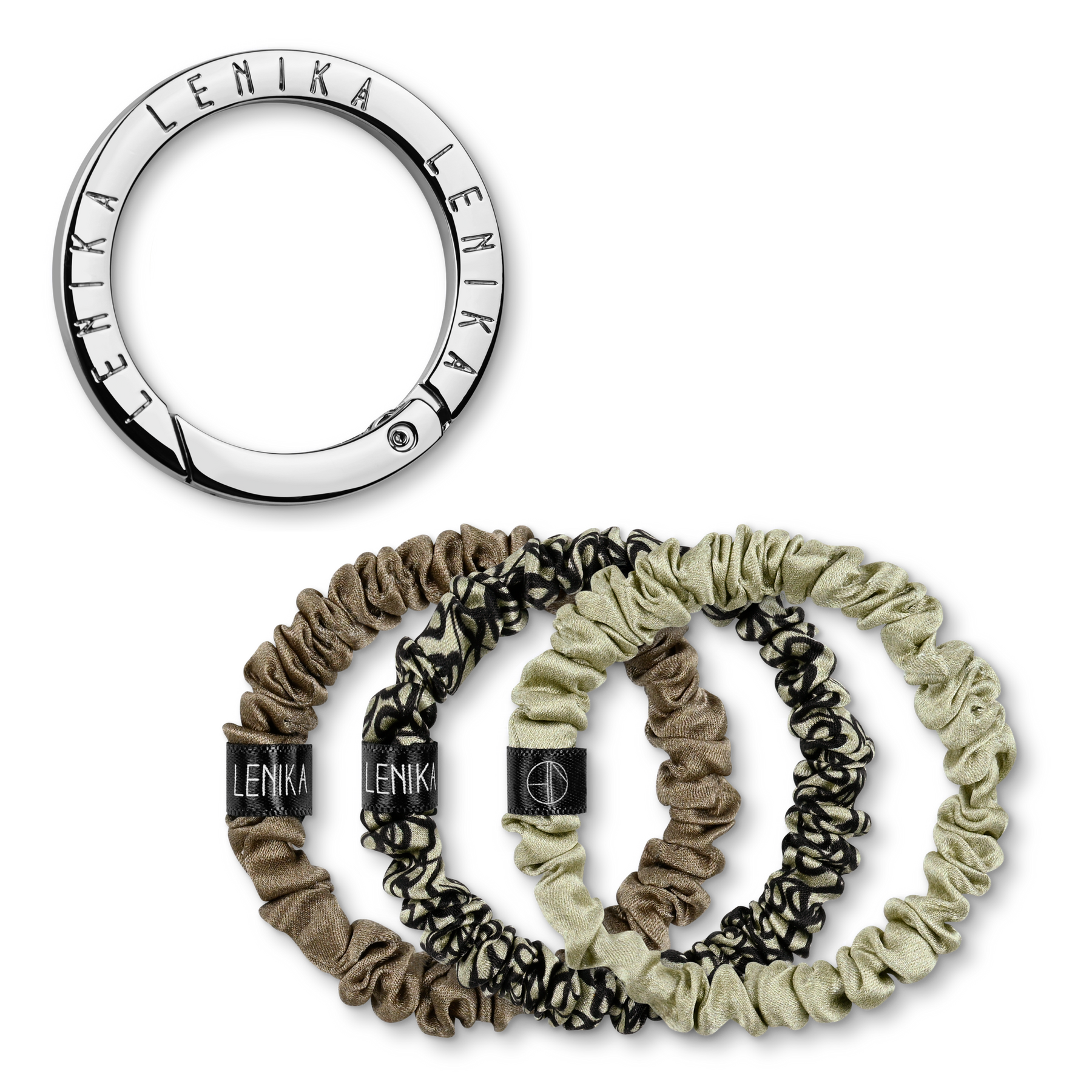 SET OF 1 EDITION (3 SCRUNCHIES) & 1 CLIP "SILBER"