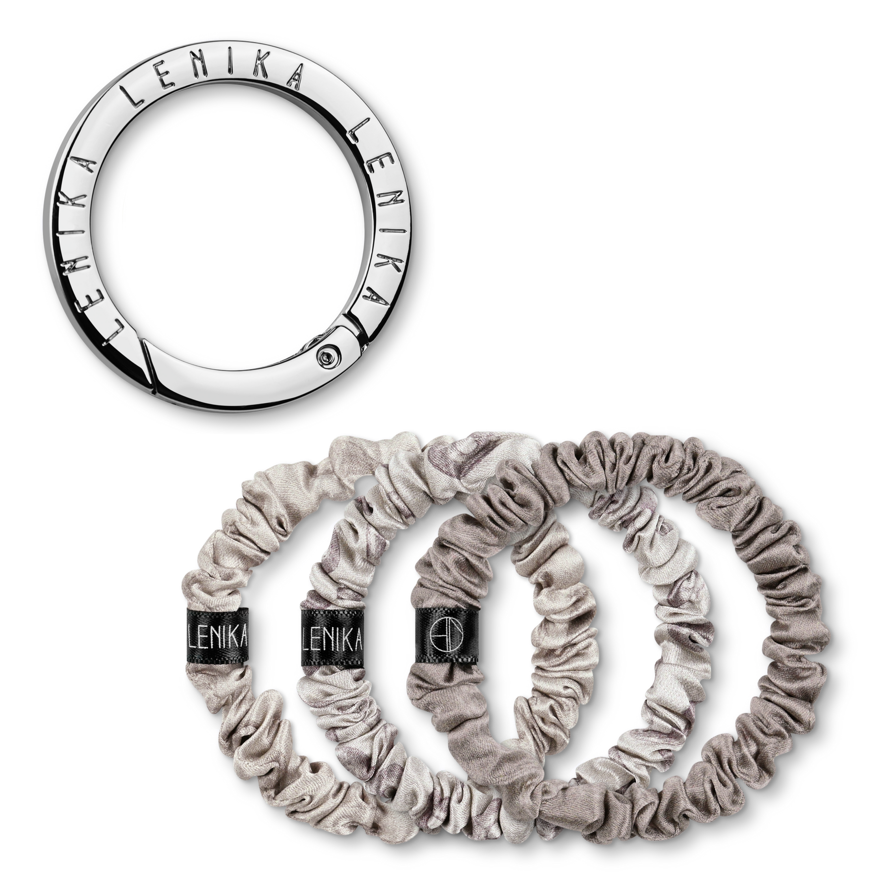 SET OF 1 EDITION (3 SCRUNCHIES) & 1 CLIP "SILBER"