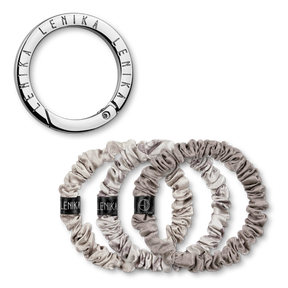 SET OF 1 EDITION (3 SCRUNCHIES) & 1 CLIP "SILBER"