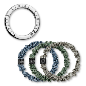 SET OF 1 EDITION (3 SCRUNCHIES) & 1 CLIP "SILBER"