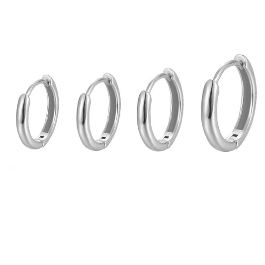 Zarte Creolen "forever" aus 925er Sterlingsilber, Größen: XS-L
