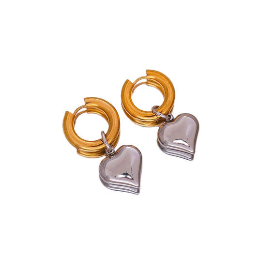 Mega cool earrings “Mieke” in gold &amp; silver